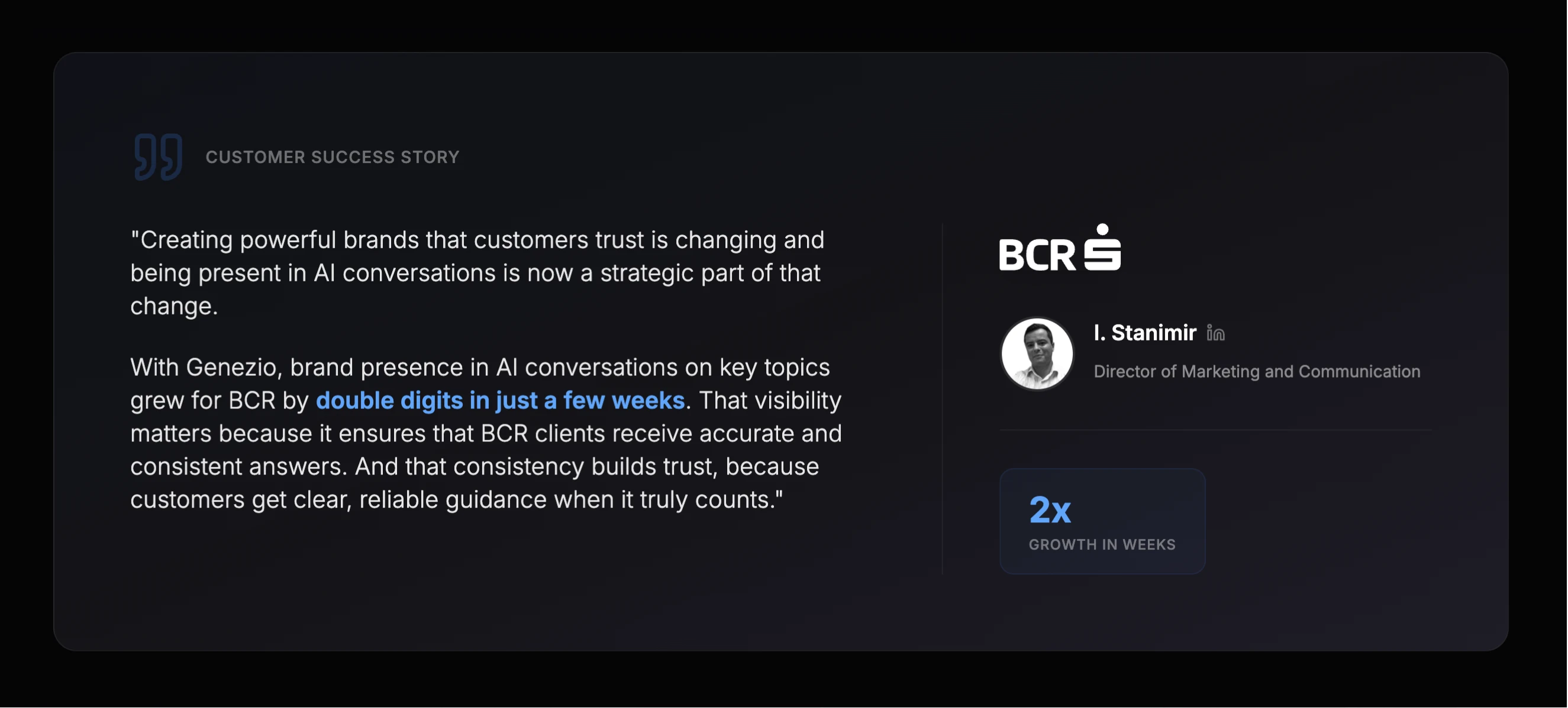 BCR Customer Success Story